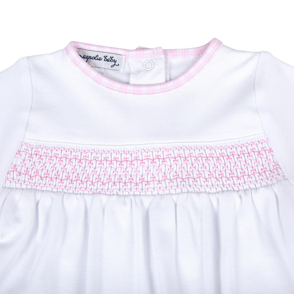 New Beginnings Pink Smocked Footie