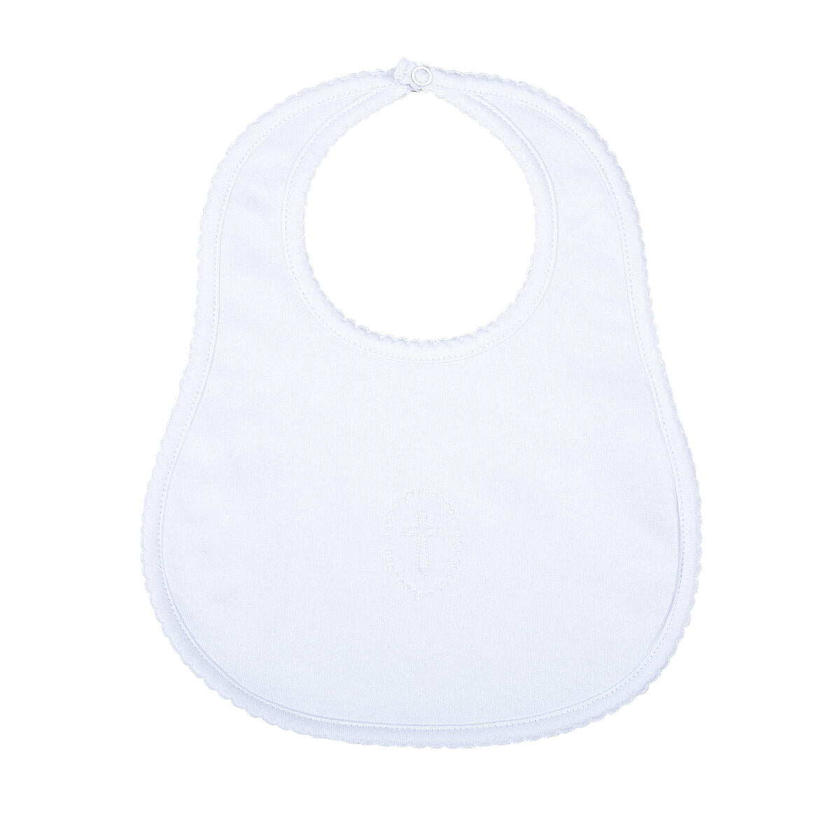 Magnolia Baby - Blessed White Emb Bib