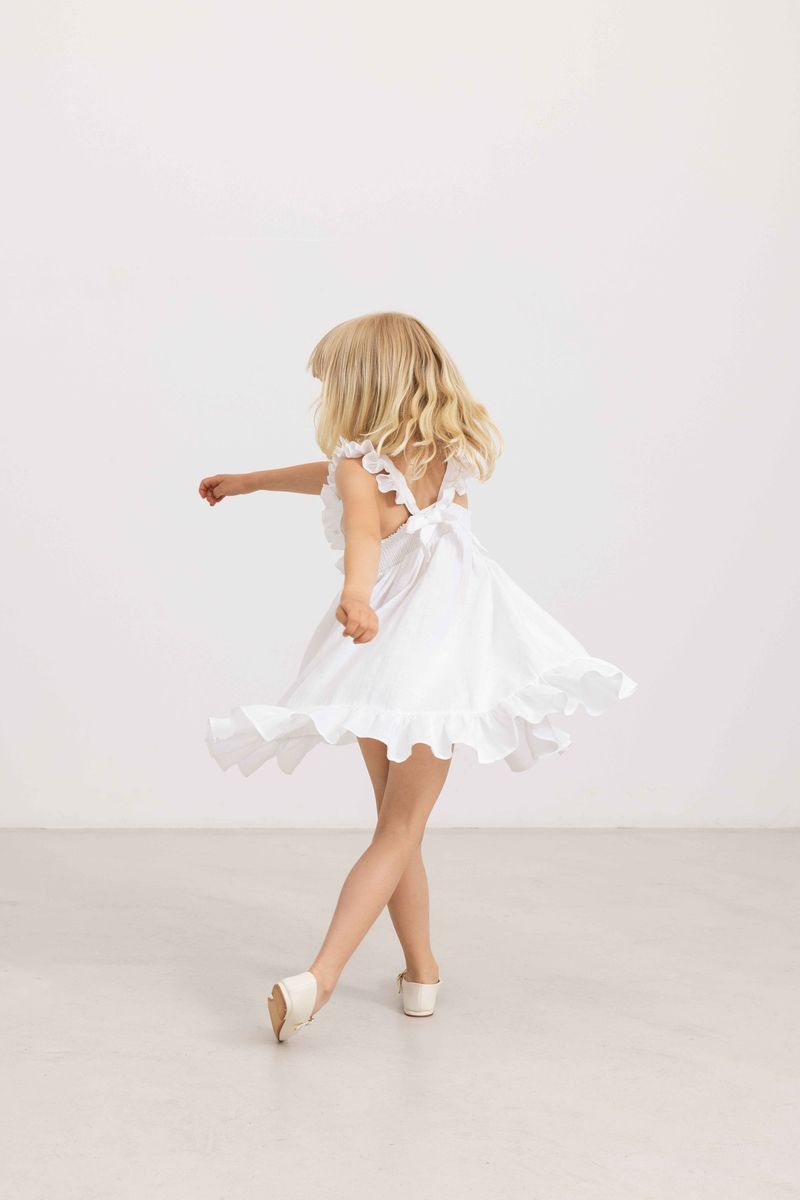 Mar Mar - White Danita Frill Dress