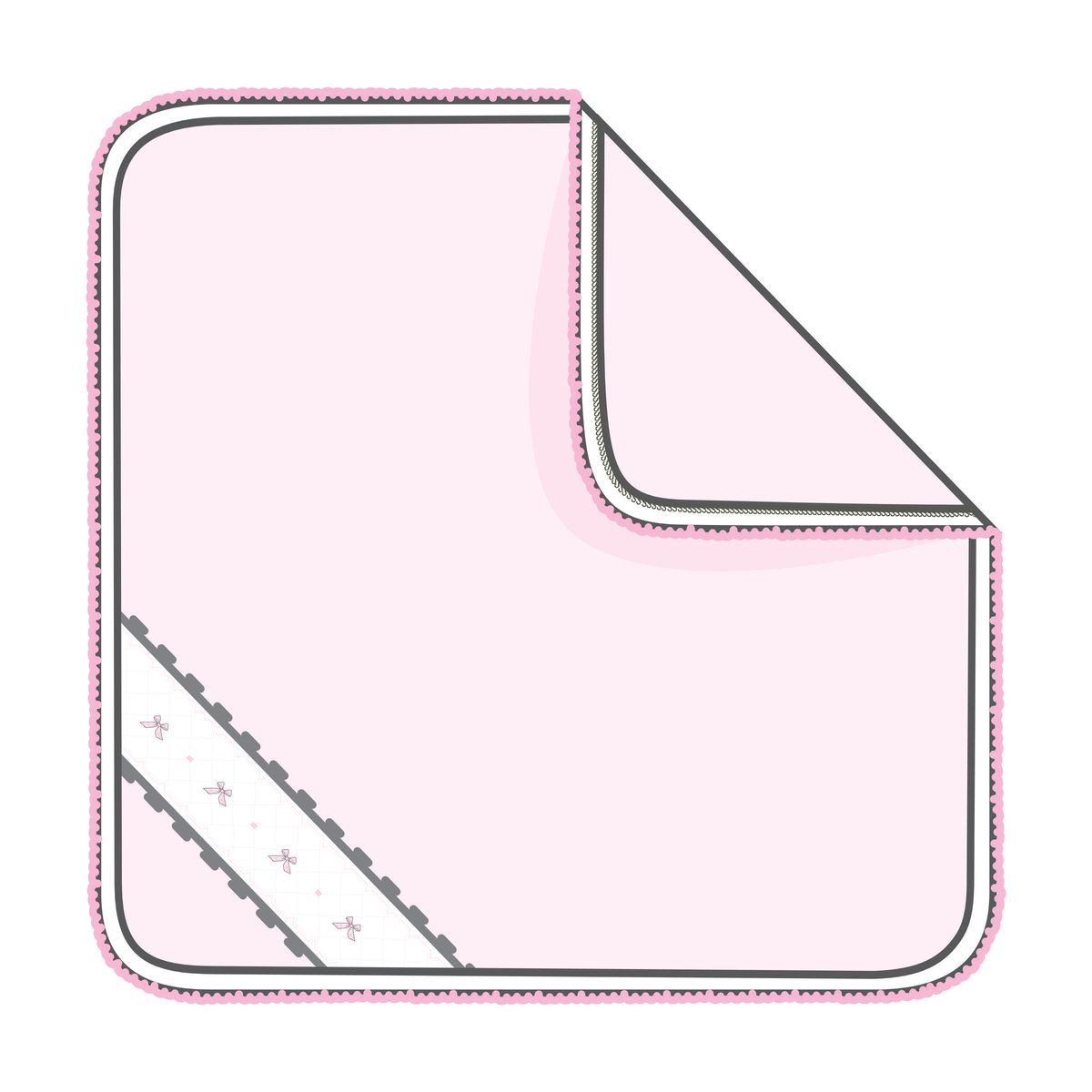 Magnolia Baby - Amelia's Classics Pink Solid Smocked Receiving Blanket