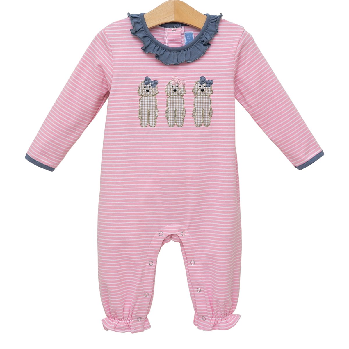 Dog Applique Ruffle Romper