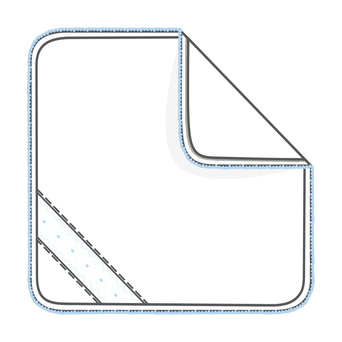 Magnolia Baby - Lizzie and Landon's Classics Light Blue Smocked Receiving Blanket