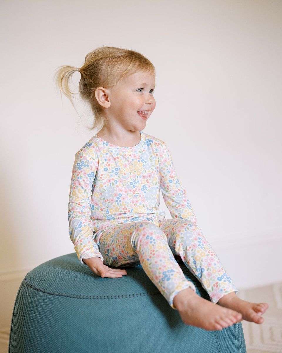 Uptown Baby - Pajama Set 2 Piece - Multi-Colored Flower