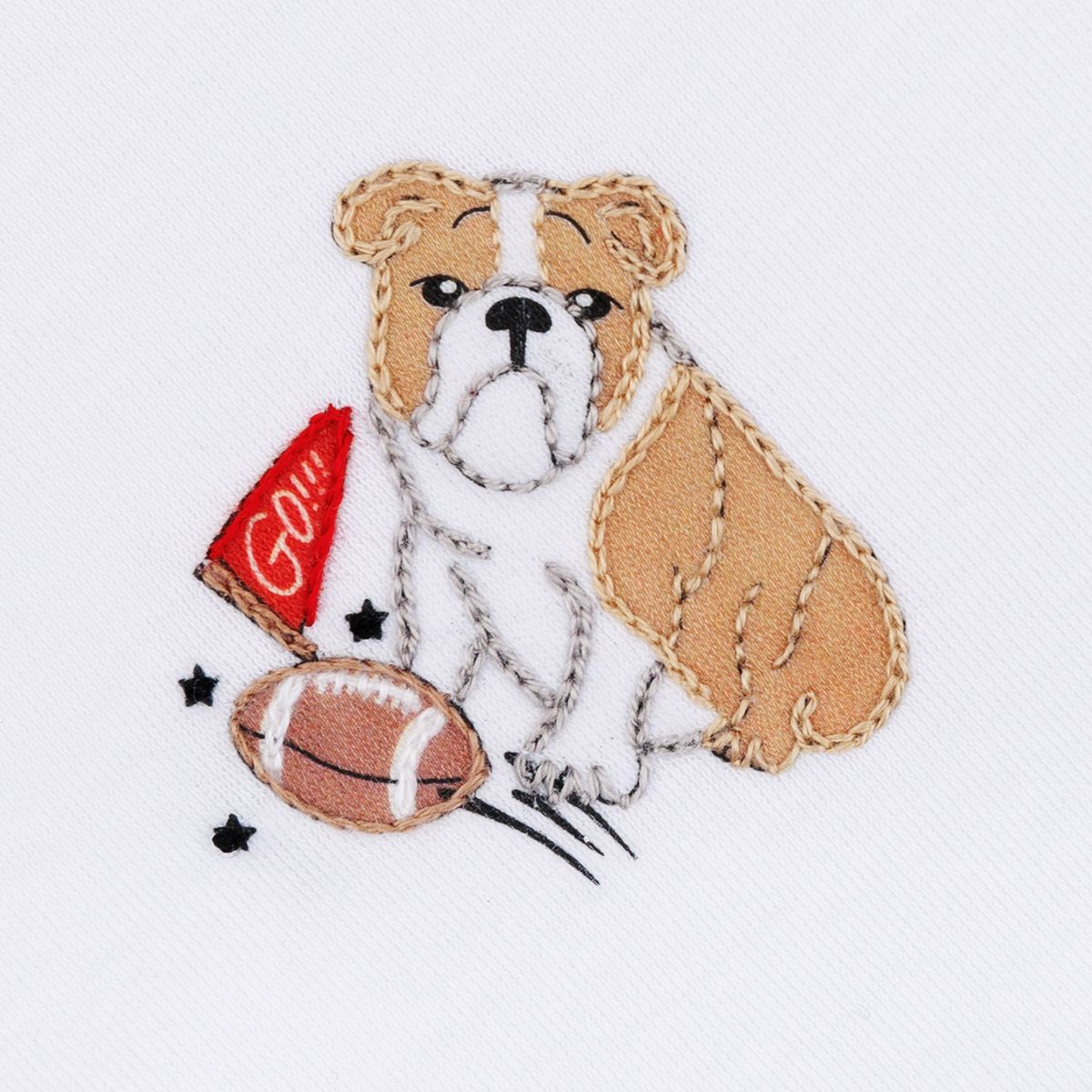 Magnolia Baby - Go Dawgs! Red Emb Flutters Toddler Dress