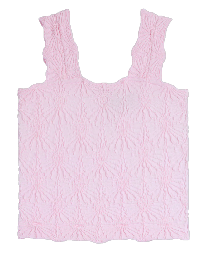 Pink Seamless Floral Textured Tank