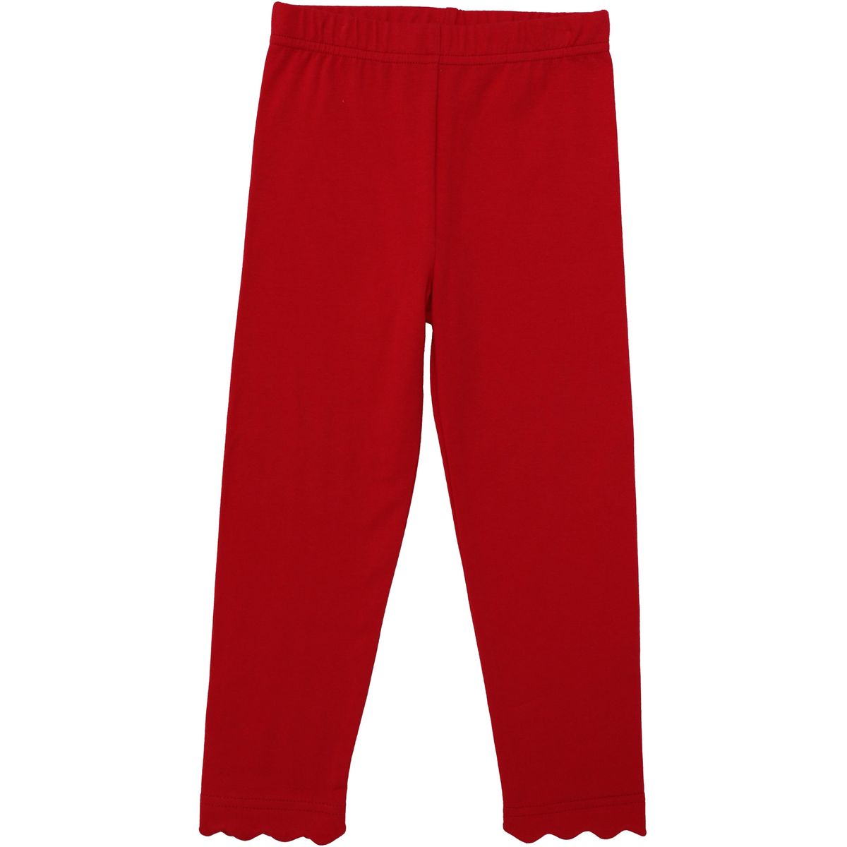 Red Scalloped Leggings