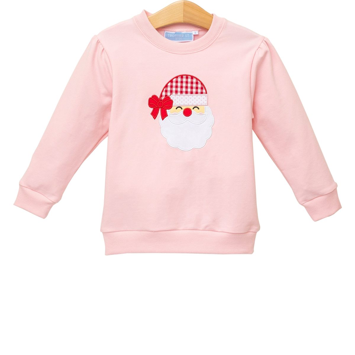Pink Santa French Terry Pullover