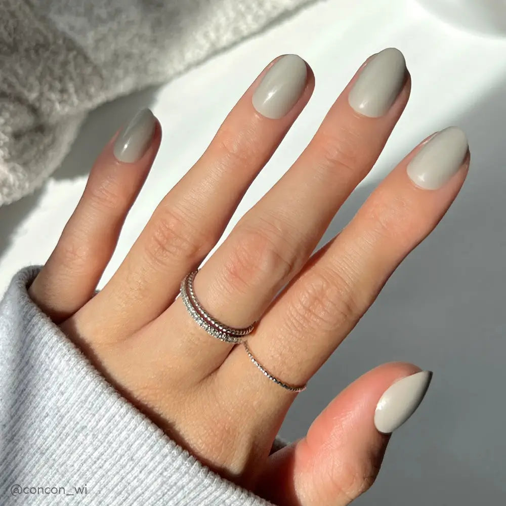Pure Gray Press-On Nails