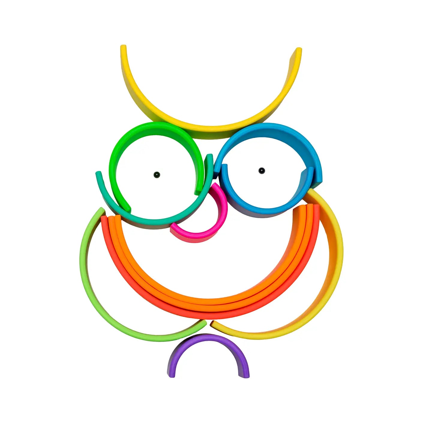 Dëna USA - Large Neon Rainbow Silicone Classic Toy