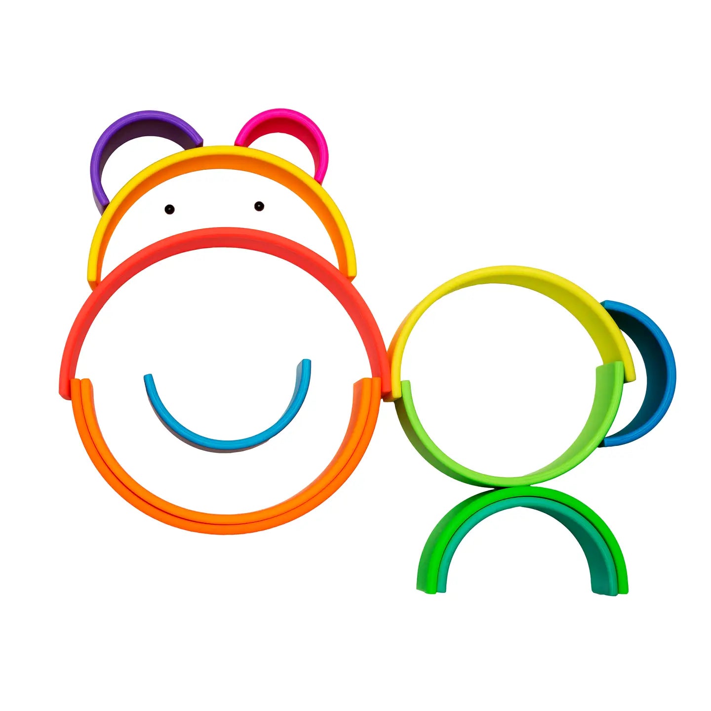Dëna USA - Large Neon Rainbow Silicone Classic Toy