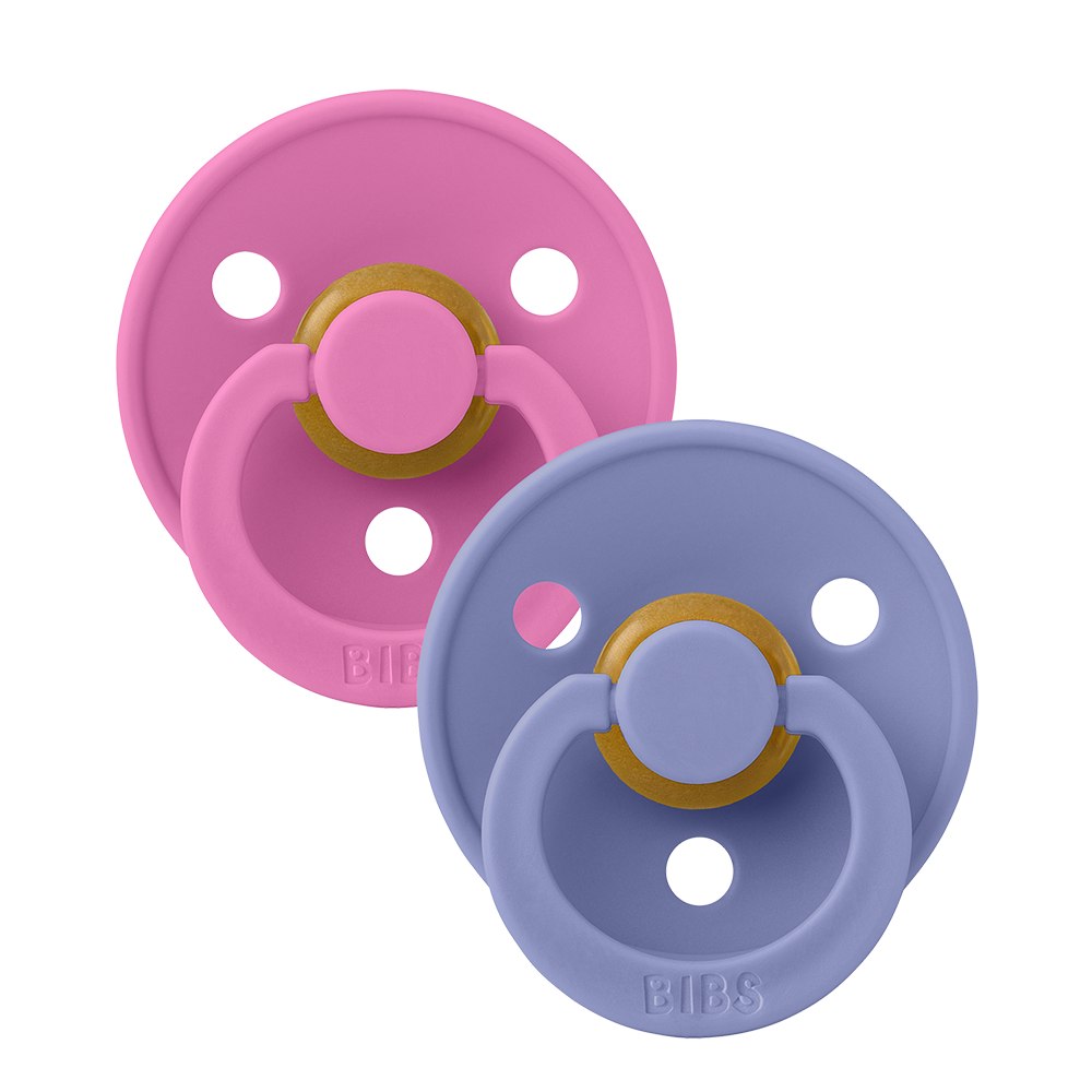 Bibs Pacifier - Colour 2 Pack - Bubblegum/Peri