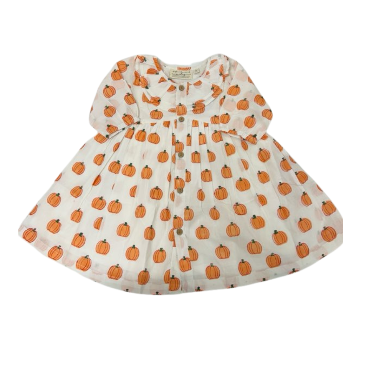 eight thousand miles - Double Frill Neck Dress - Pumpkins