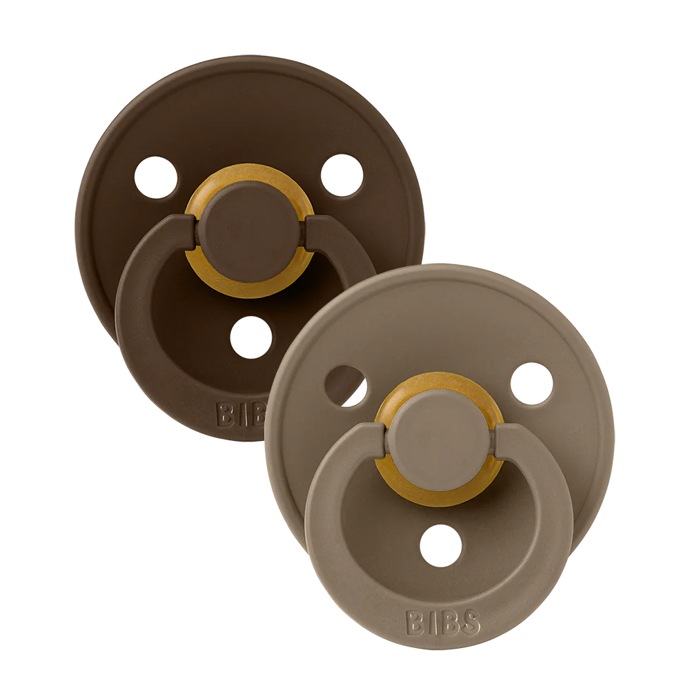 Bibs Pacifier - 2 Pack - Mocha/Dark Oak