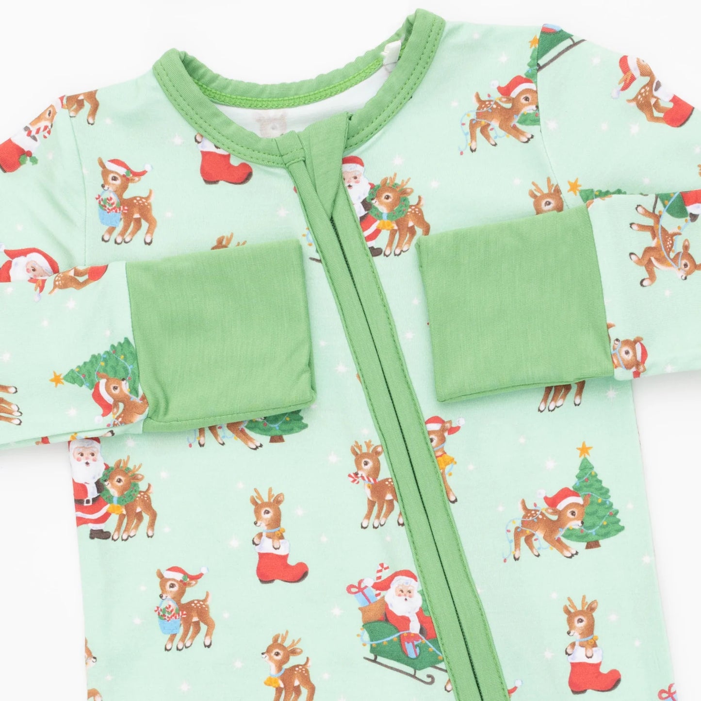 Vintage Reindeer & Santa Convertible Romper