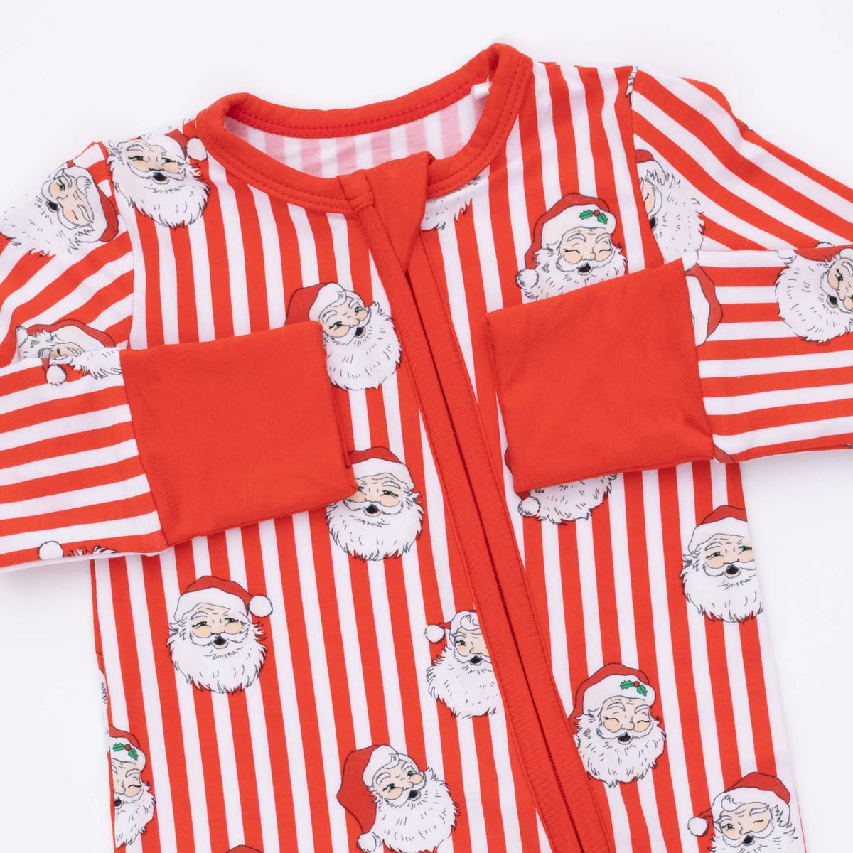 Vintage Santa Stripe Convertible Romper
