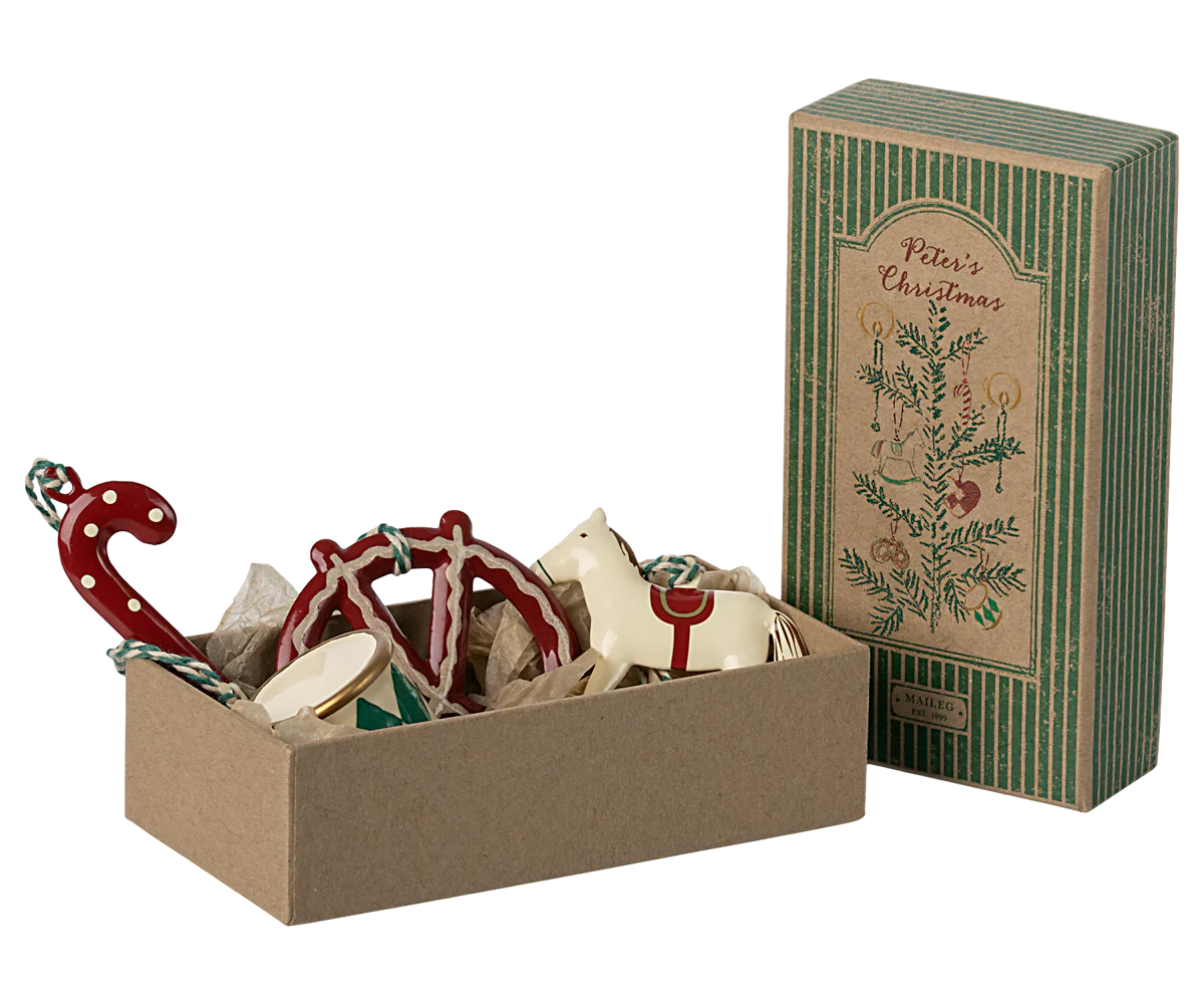 Metal ornament set - Peter`s Christmas