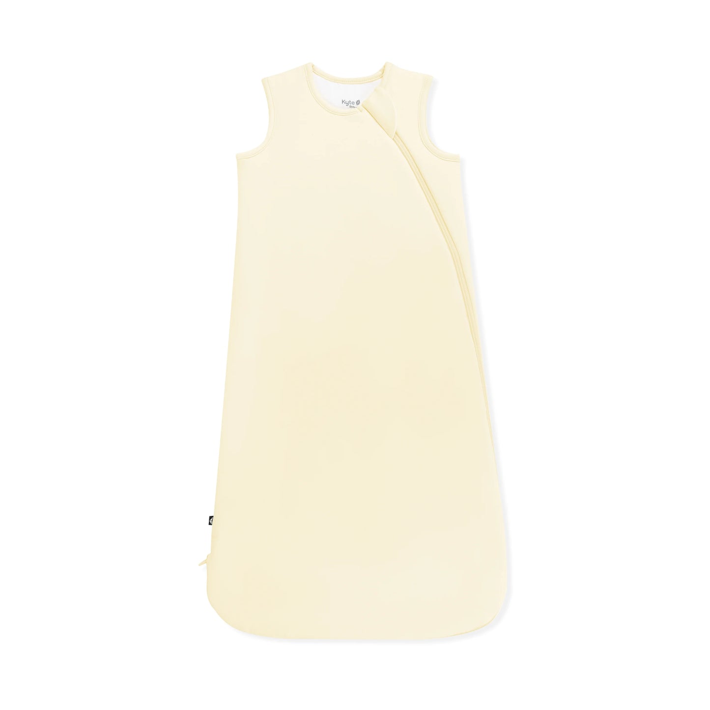 Kyte Baby Sleep Bag in Chamomile 1.0, soft and cozy wearable blanket for babies, with a gentle chamomile color and secure zipper closure.