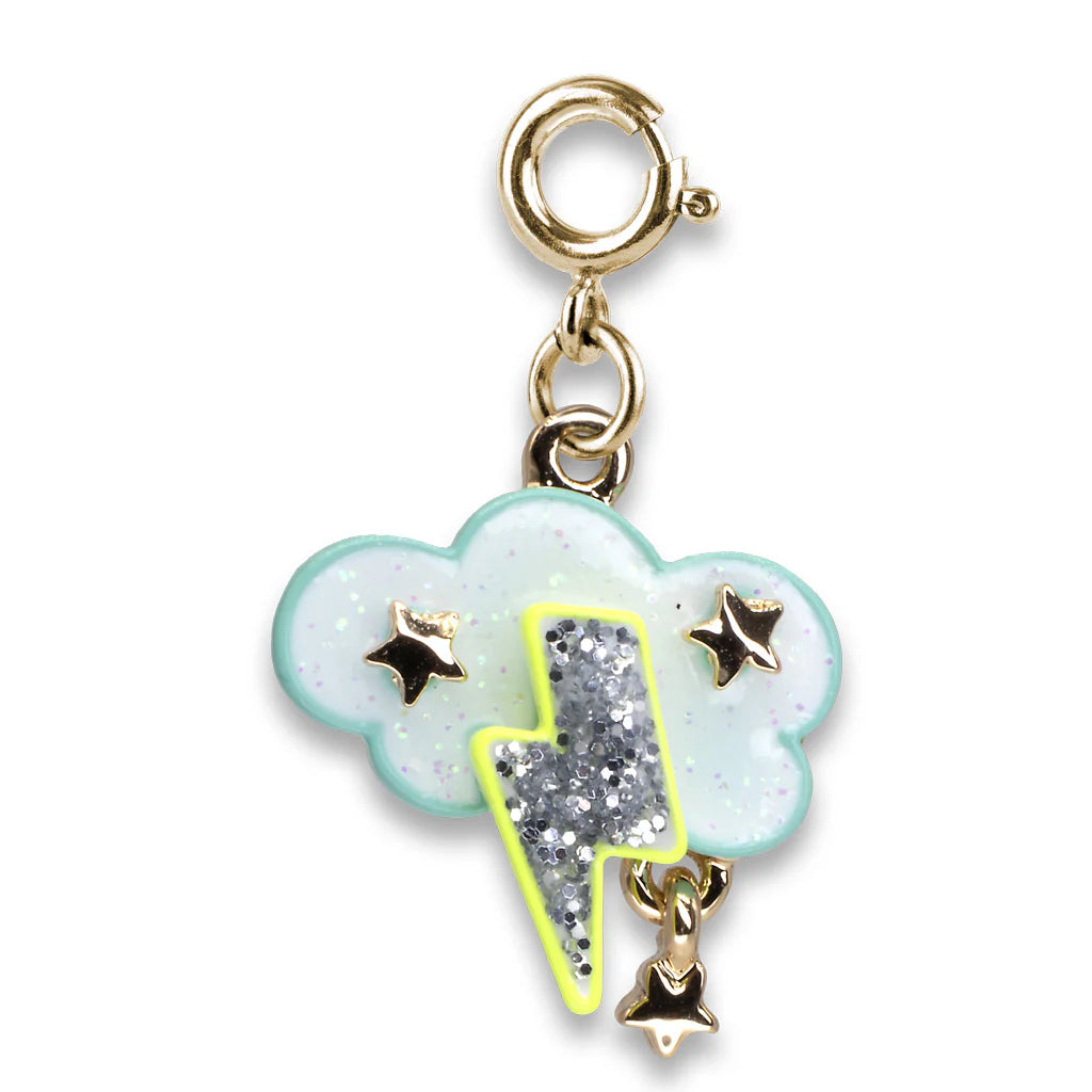 Charm It! - Gold Glitter Lightning Charm