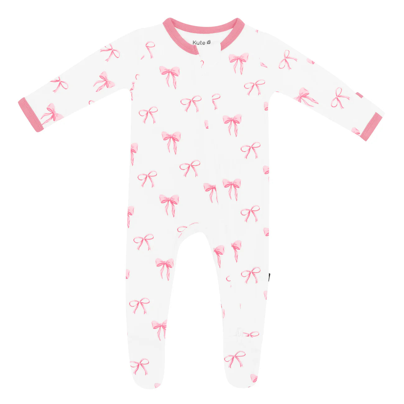 Zippered Footie in Bow