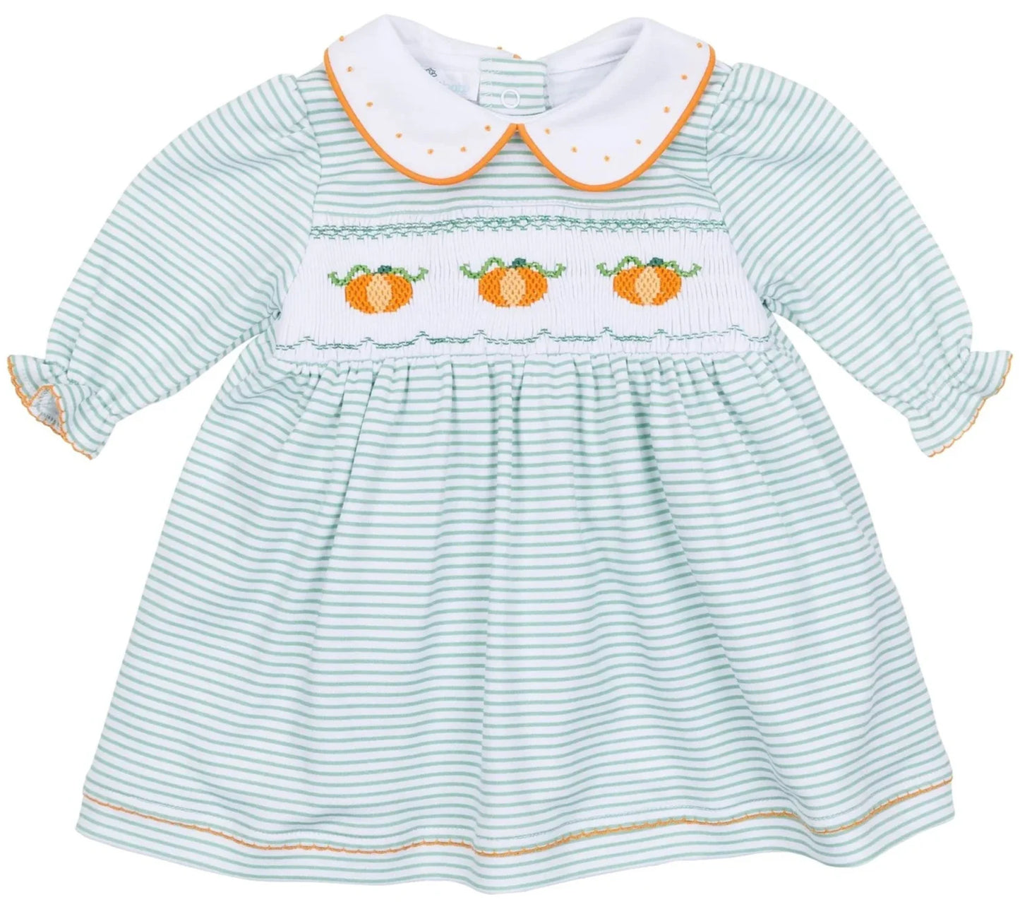 Lil' Pumpkin Classics Celery Smocked L/S Toddler Dress
