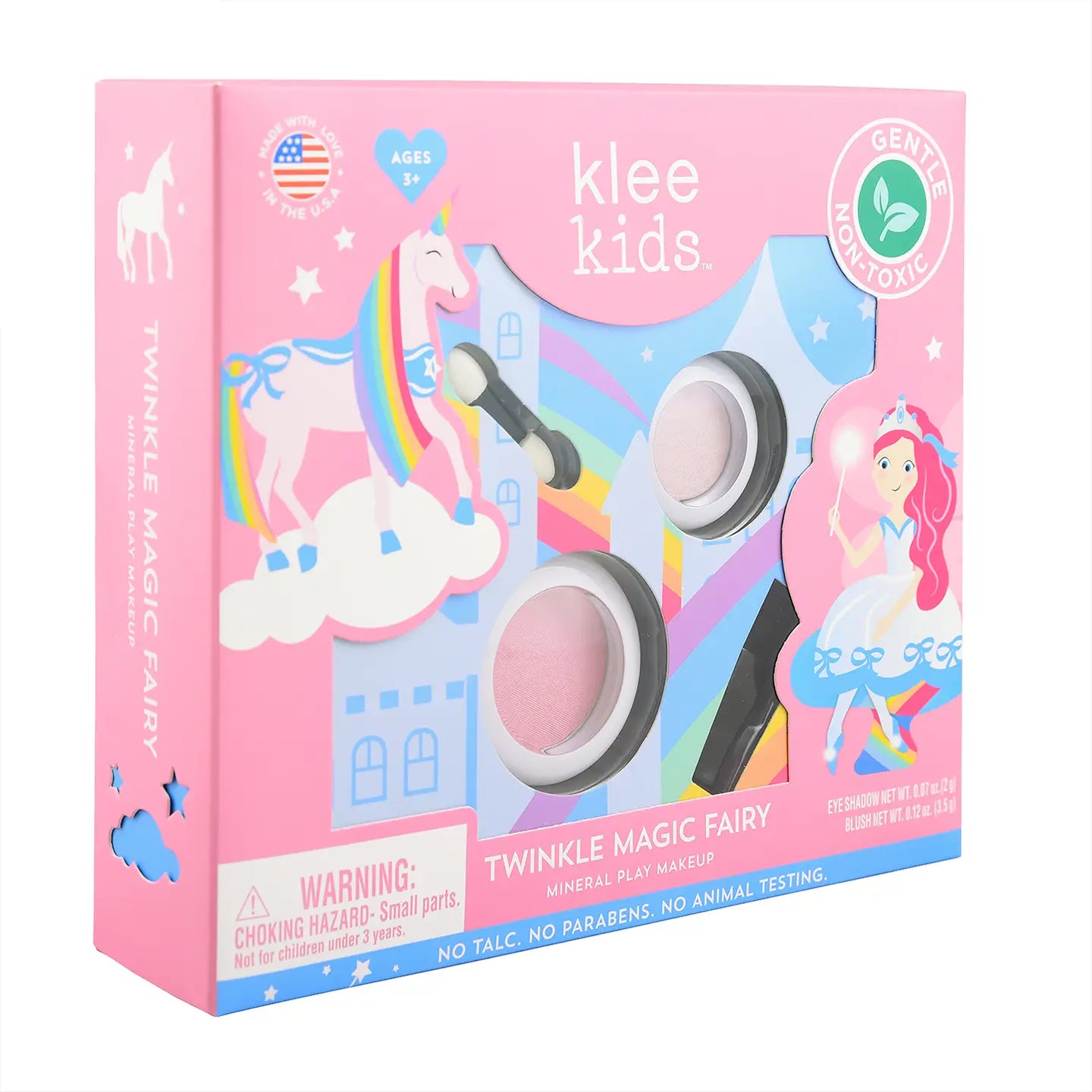 Klee Kids Twinkle Magic Fairy play makeup 2-piece kit with colorful fairy-themed makeup and accessories for children.