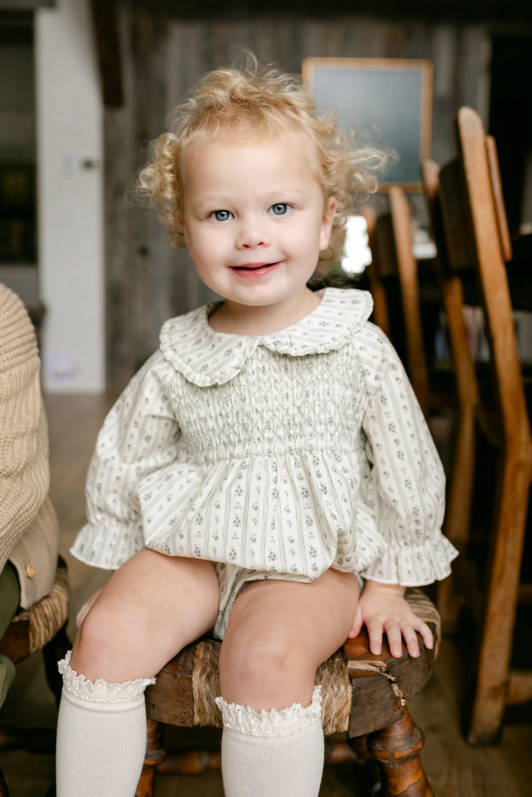 Country Floral Gabrielle Smocked Bubble