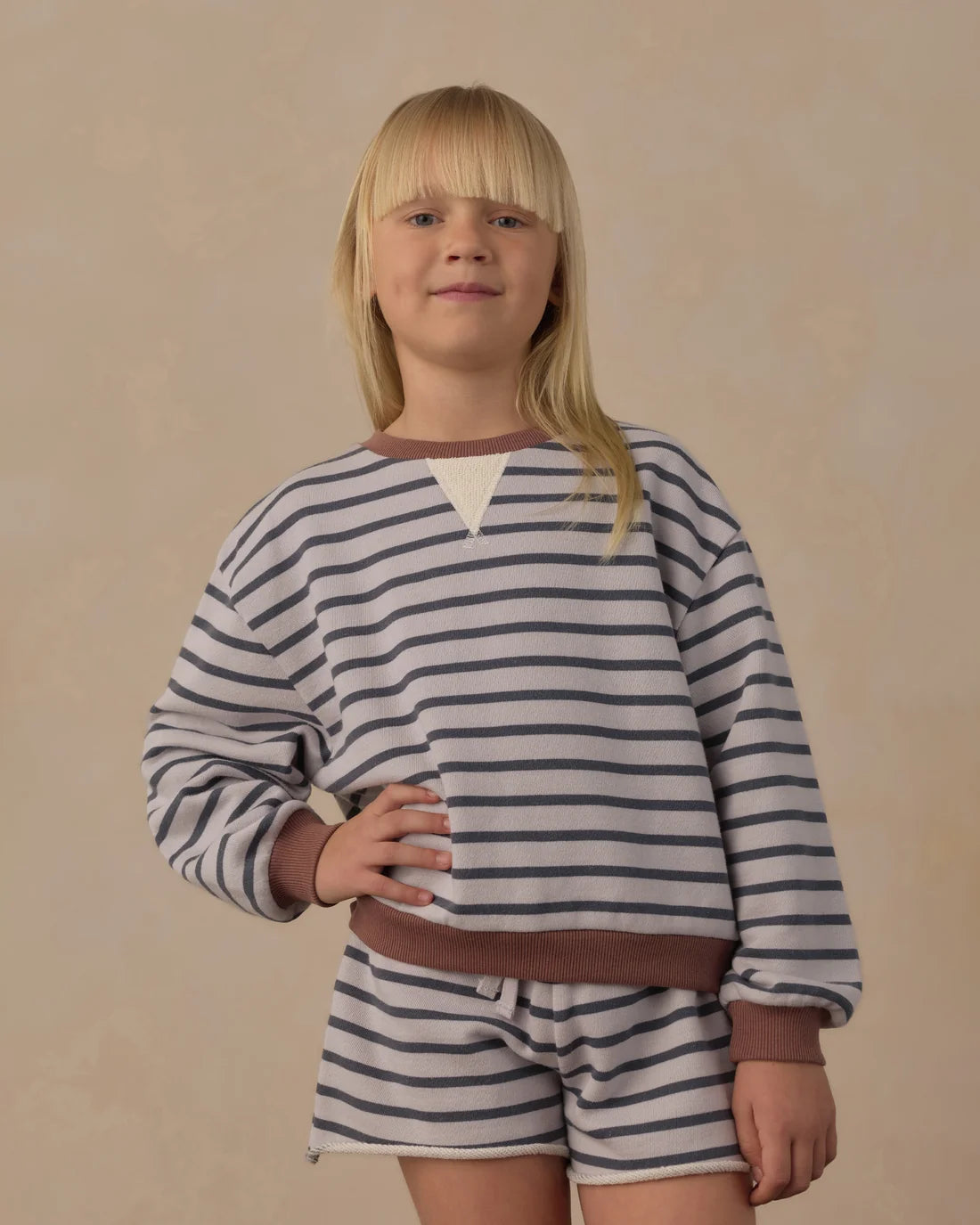 Midnight Stripe Sweat Short