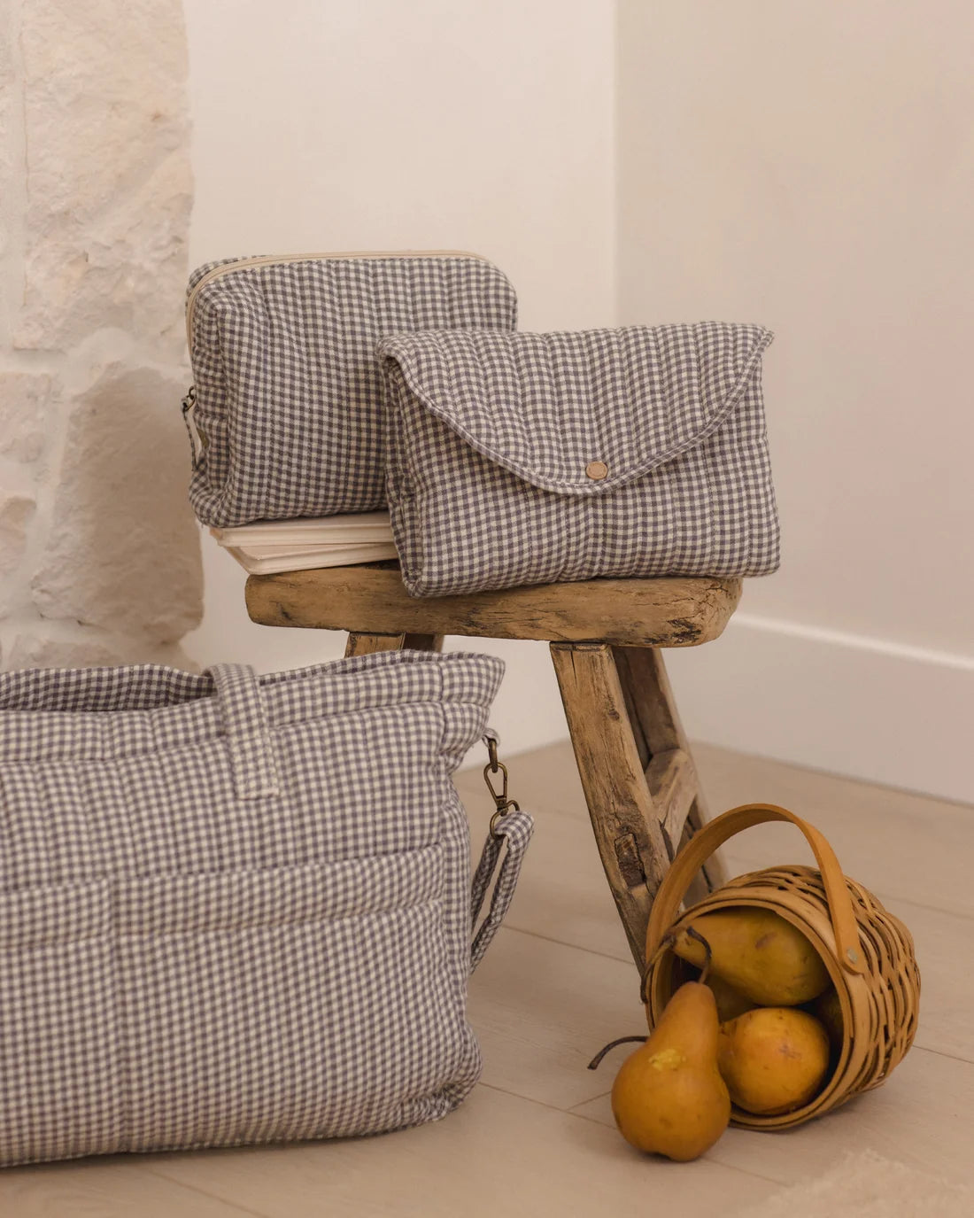 Midnight Gingham Toiletry Bag