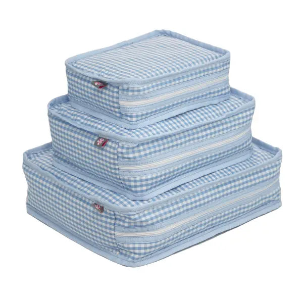 Mint - Baby Blue Gingham Stacking Set