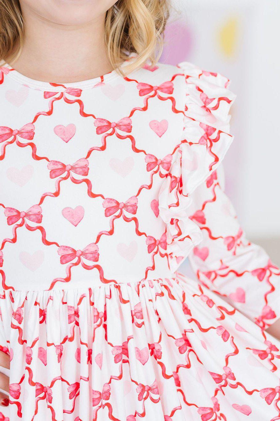 Mila & Rose - Love Bug Ruffle Sleeve Twirl Dress