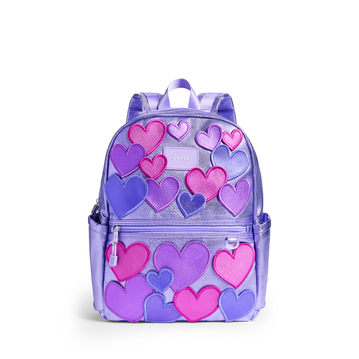 State Bags - 3D Hearts Kane Double Pocket Backpack