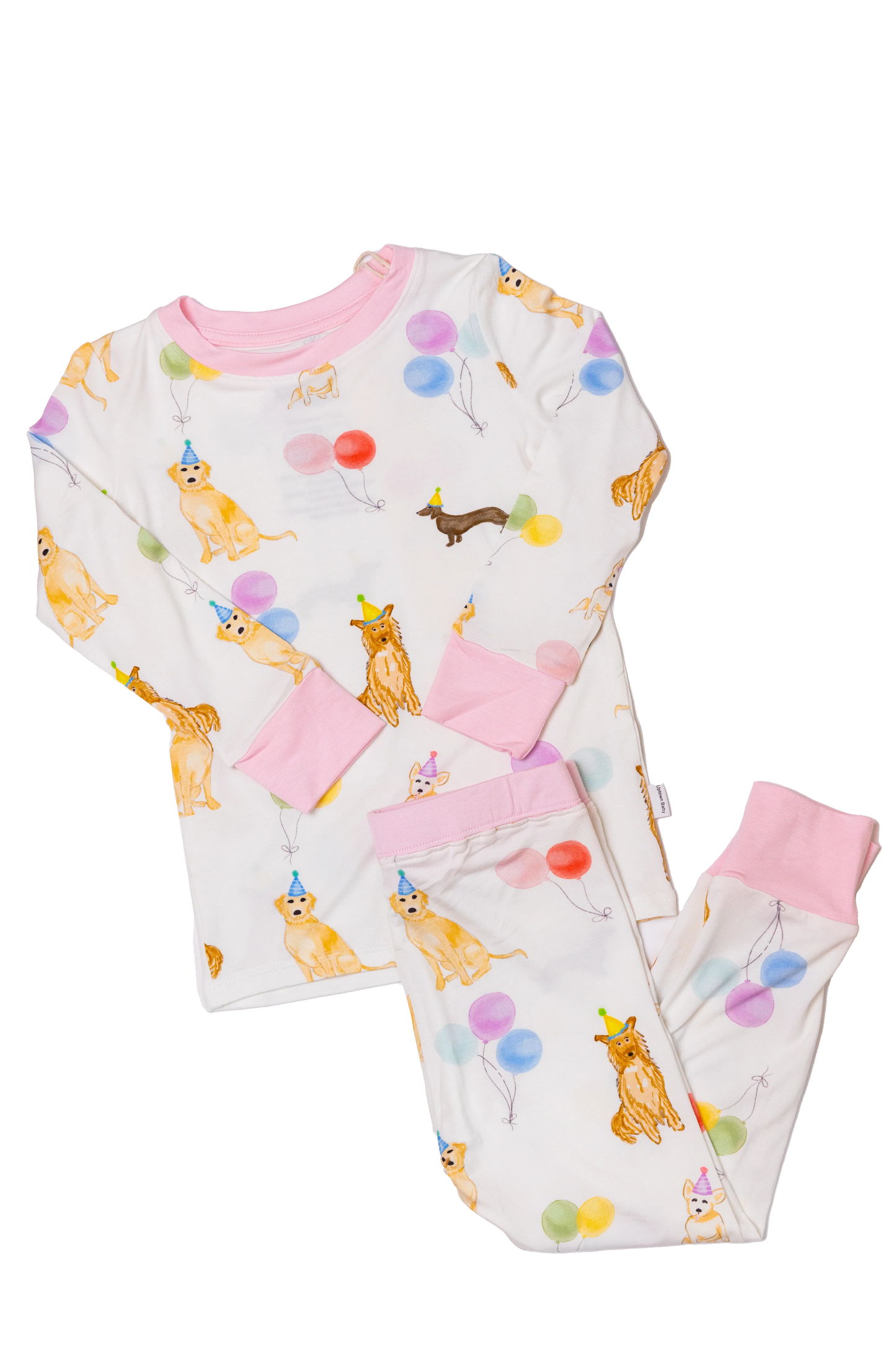 Uptown Baby - Dog Party 2 Piece Pajama in Pink