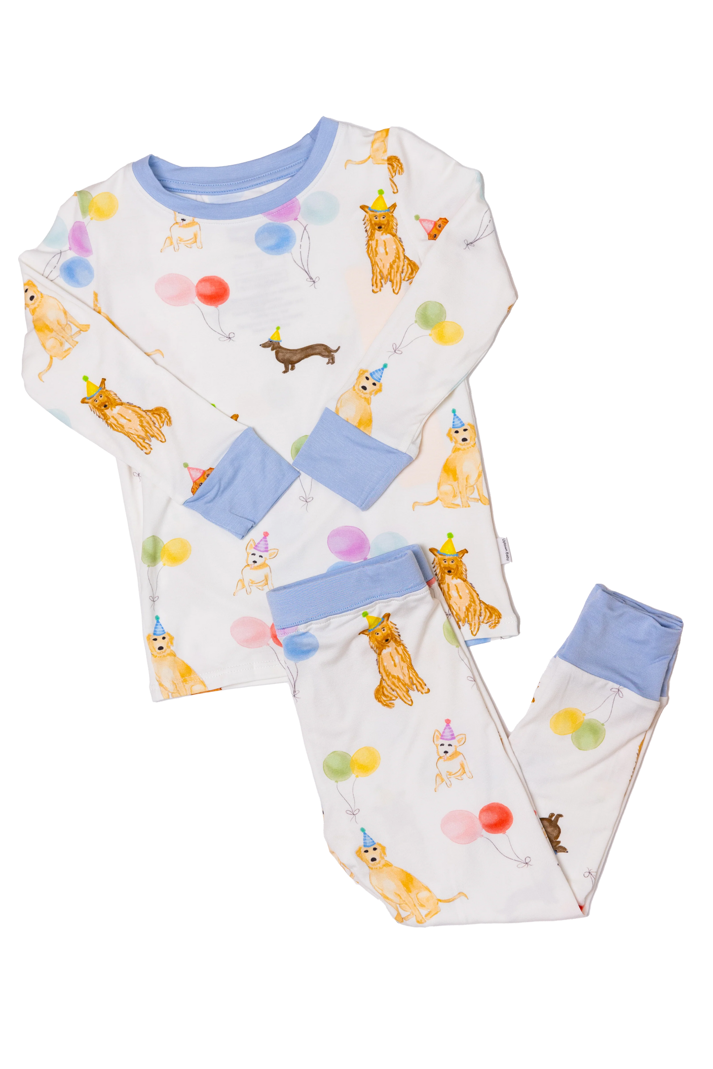 Uptown Baby - Dog Party 2 Piece Pajama in Blue