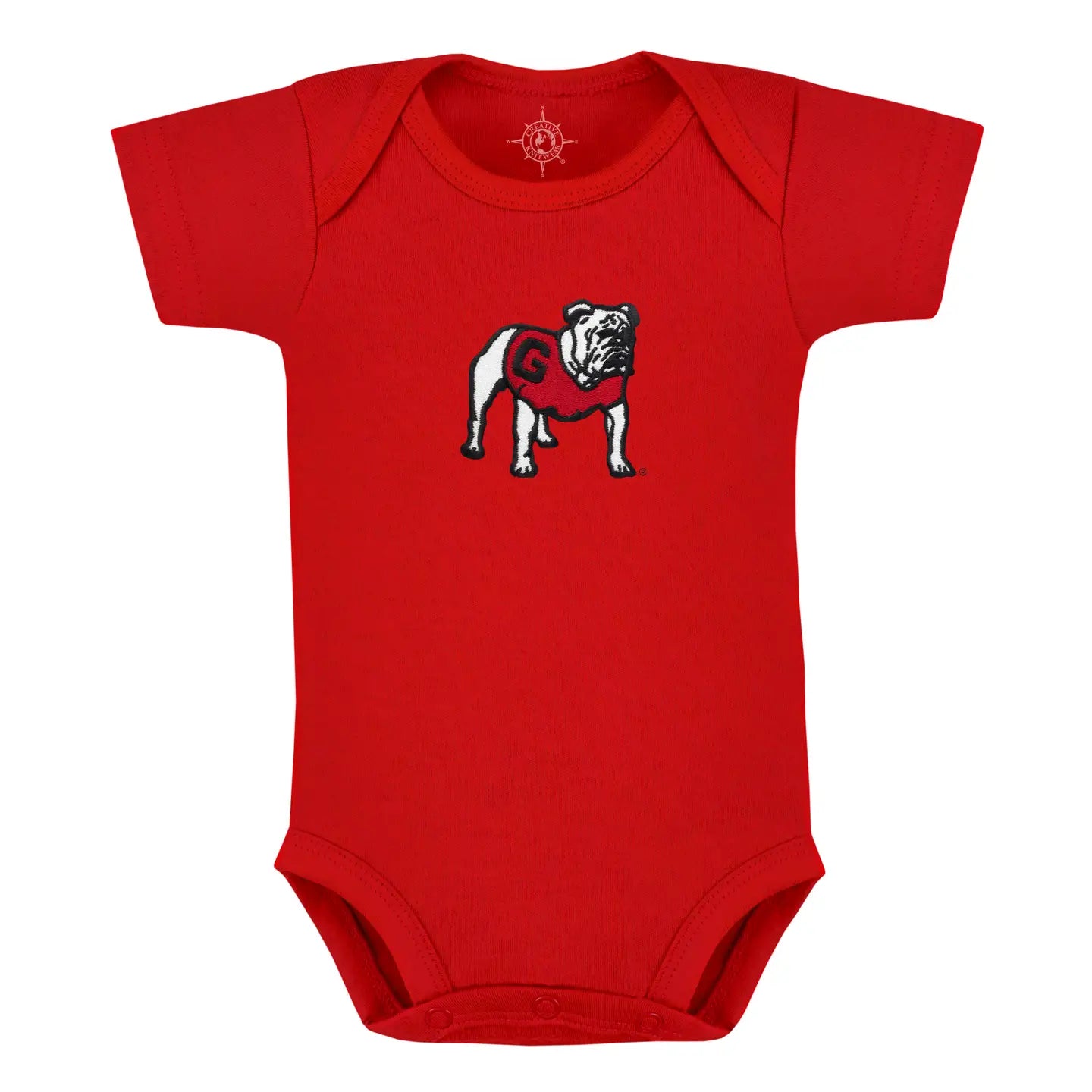 Georgia Bulldogs Solid Infant Bodysuit: Embroidery