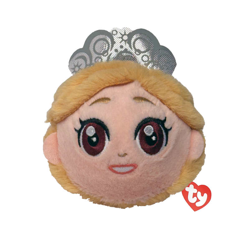 Ty Glinda Beanie Bouncer plush toy with soft fabric and embroidered details, showcasing its cute, round face and colorful design.