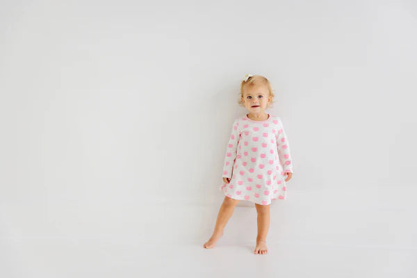The Beaufort Bonnet Company - Sandpearl Pink Vintage Prep Pumpkin Pails LS Polly Play Dress