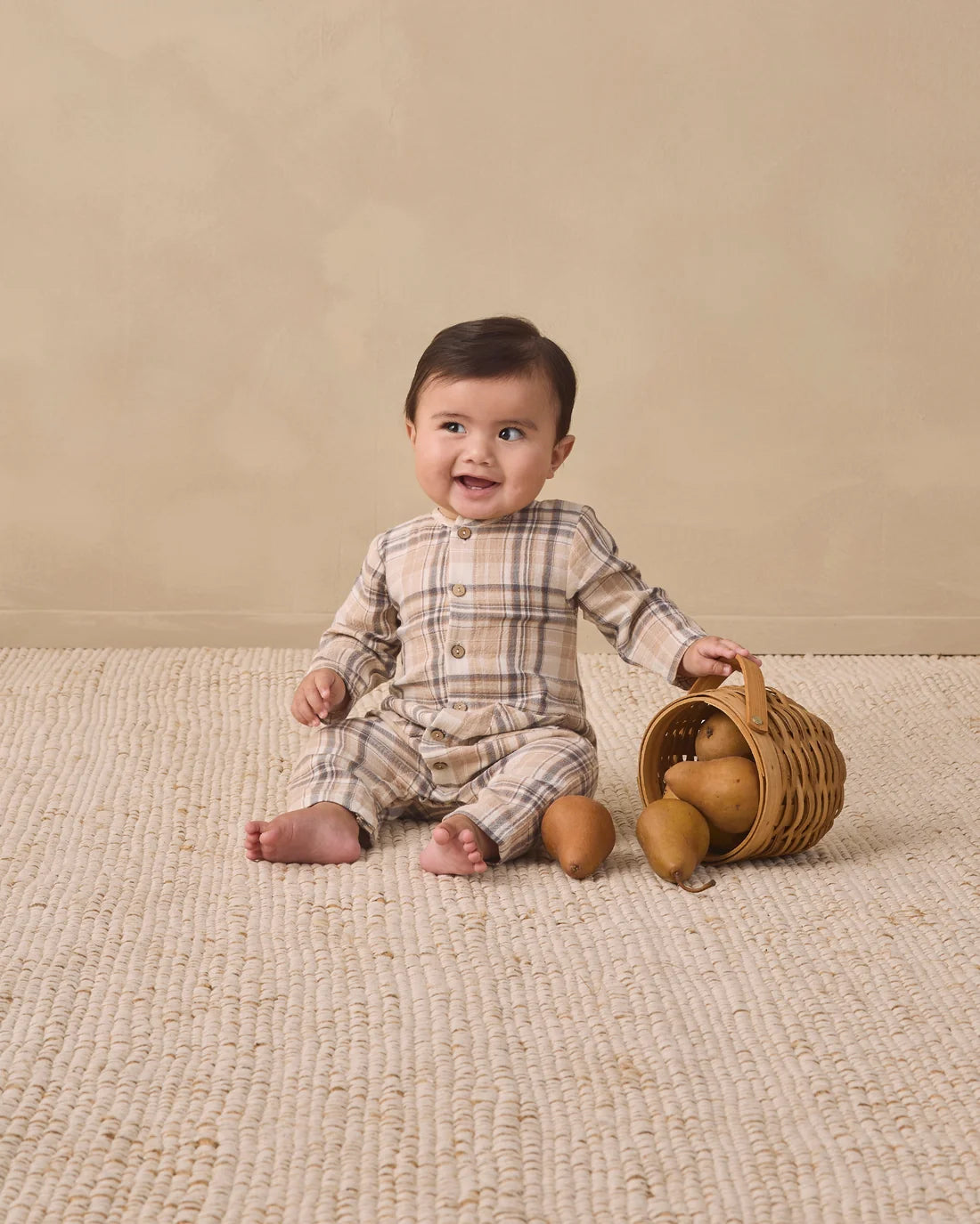 Fall Plaid Pocketed Woven Jumpsuit