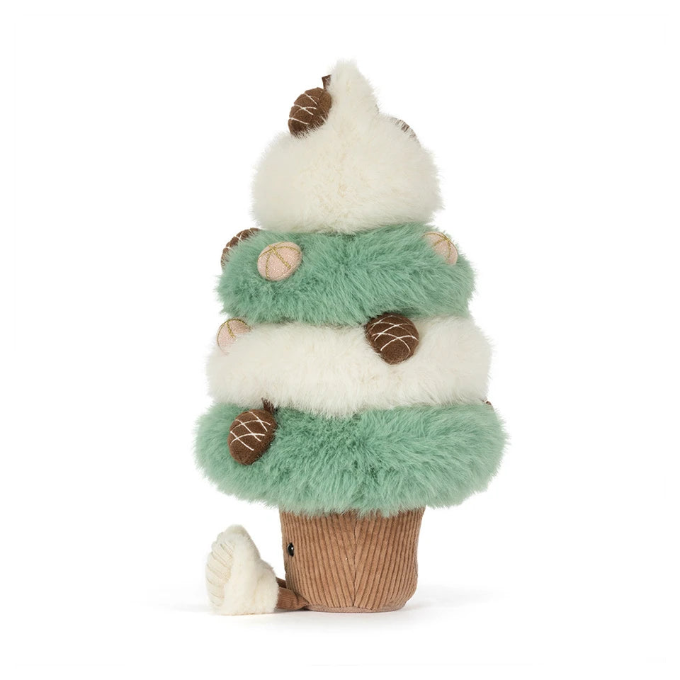 Jellycat Amuseables Pinecone Tree plush toy with a soft, whimsical pinecone design and colorful, leafy accents.
