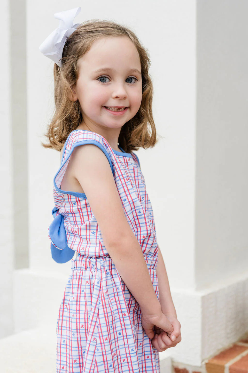 James & Lottie - Patriotic Knit Kristin Knot Dress