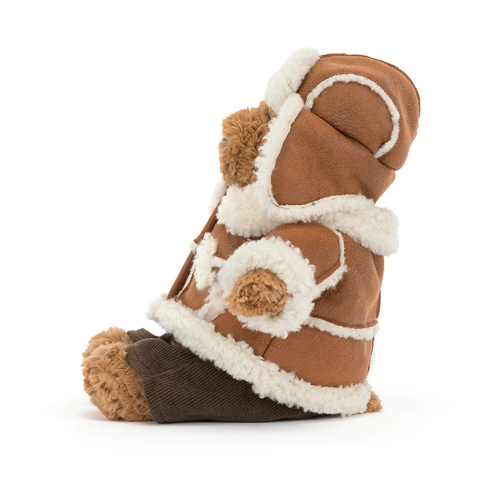 Jellycat Bartholomew Bear 'Alpine' plush toy with soft beige fur and a friendly expression, perfect for cuddling.