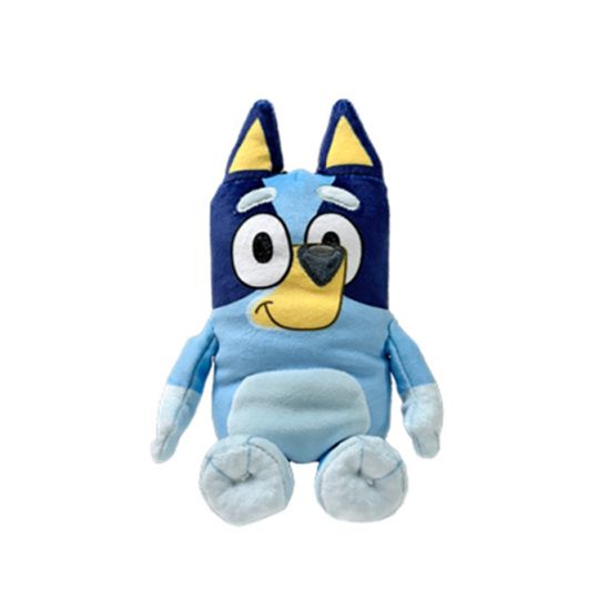 Bluey plush toy by Ty featuring bright blue fur, large eyes, and a cheerful expression, perfect for cuddling and play.