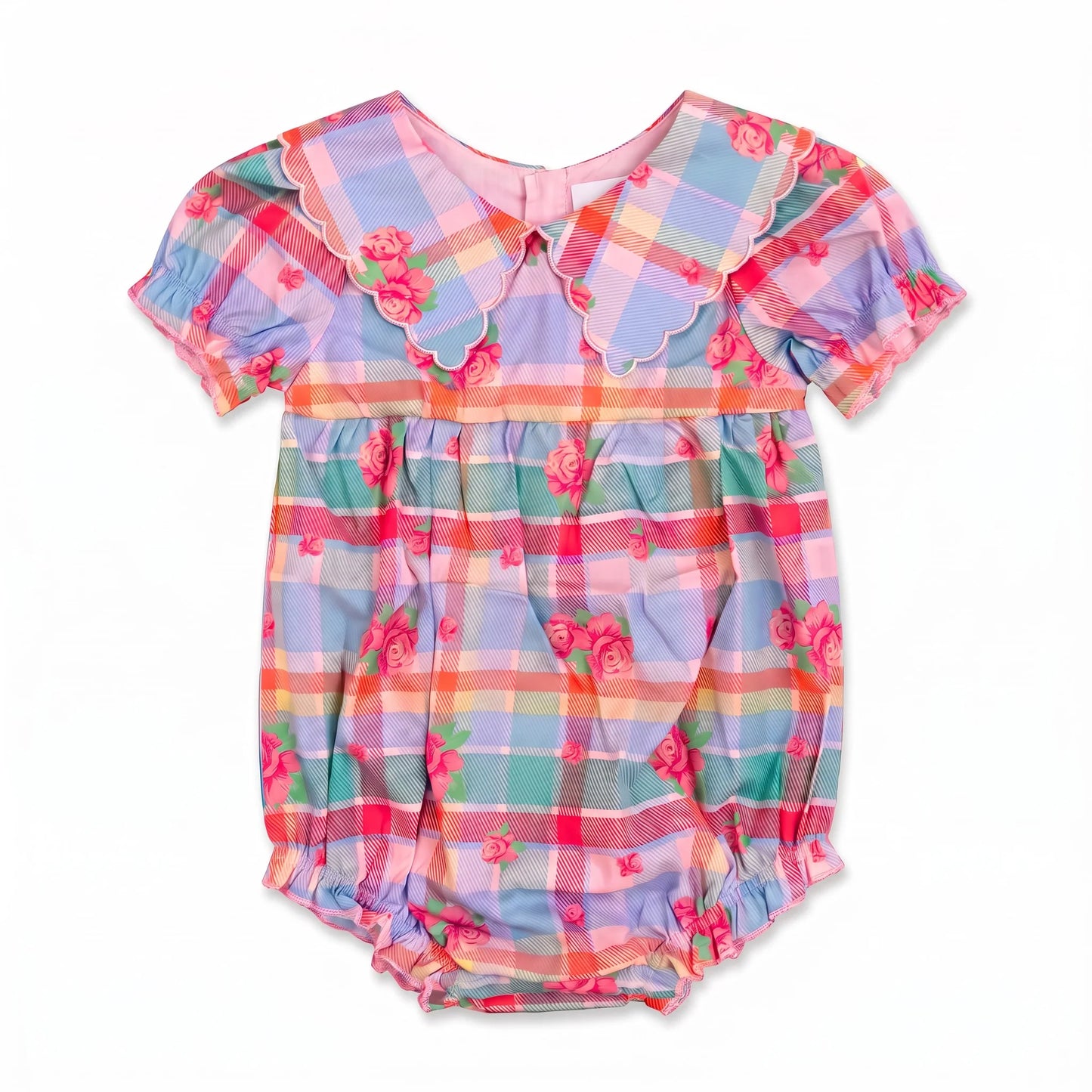 Rosette Plaid with Florals Conley Bubble
