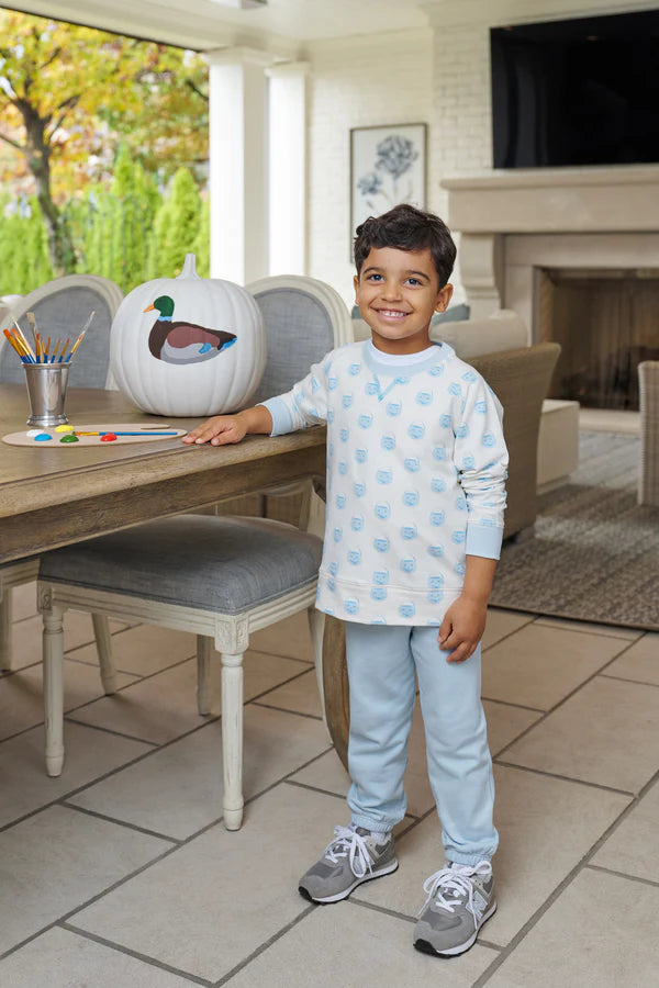 The Beaufort Bonnet Company - Buckhead Blue Vintage Prep Pumpkin Pails Cassidy Crewneck
