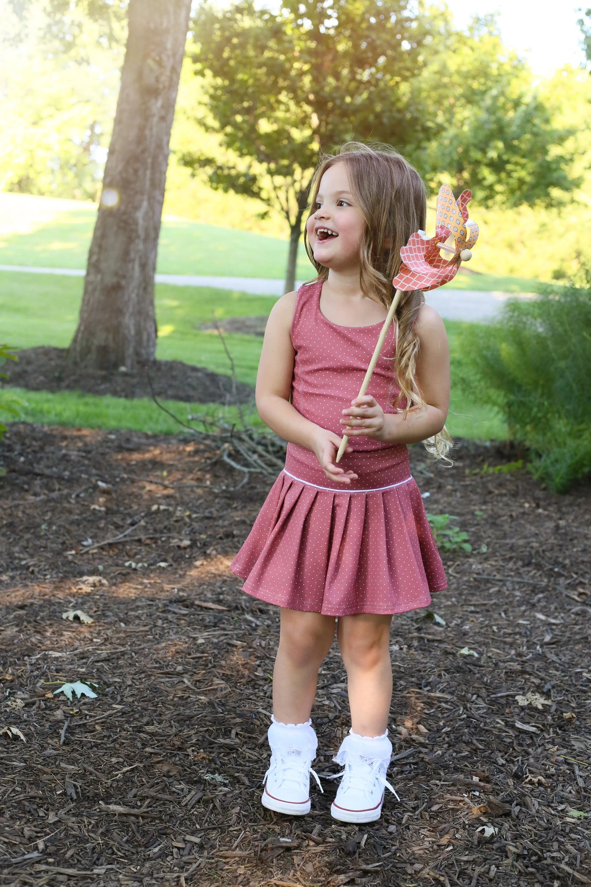 Rose Dot Skort Set