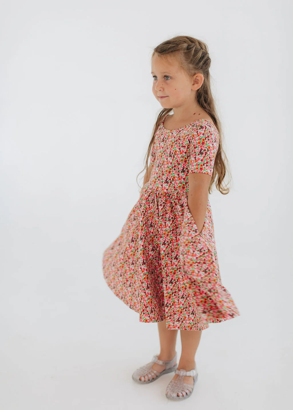 Posy Pop Short Sleeve Twirl Dress