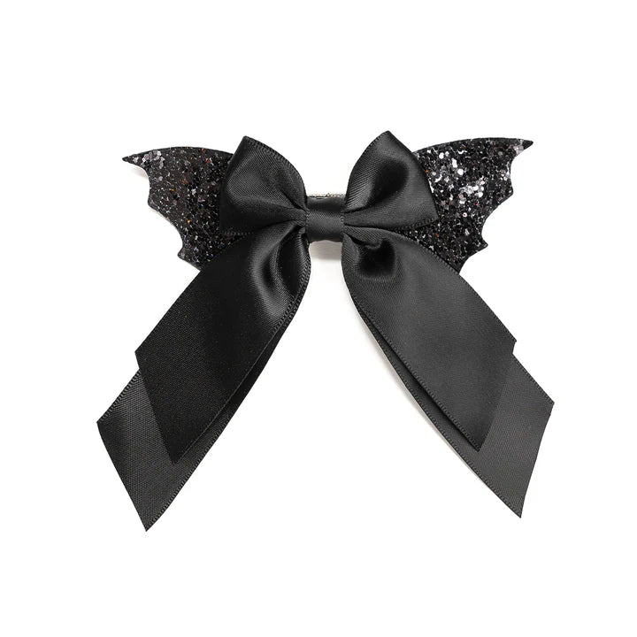 Sweet Wink - Glitter Bat Halloween Coquette Bow Clip