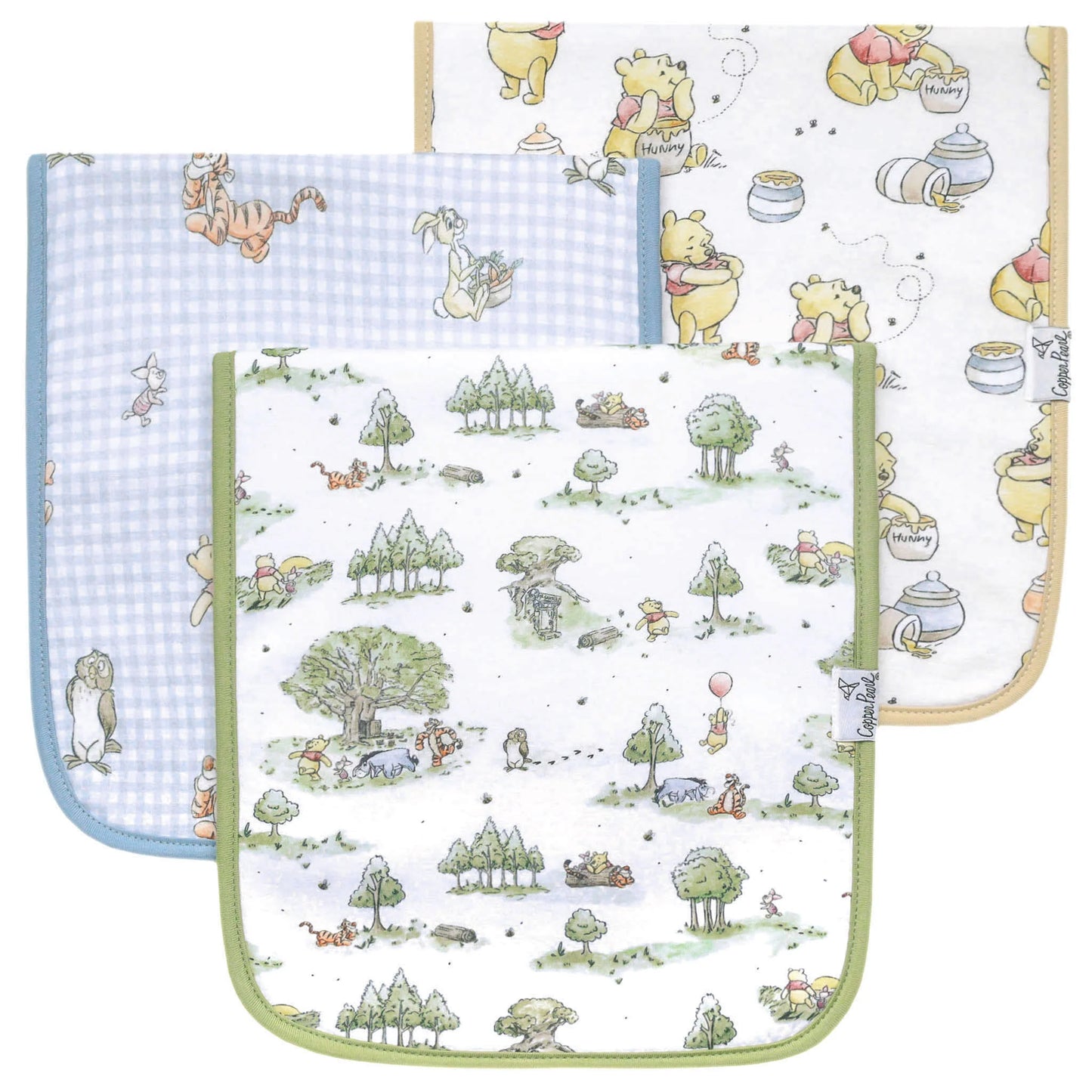 Copper Pearl - Hundred Acre Wood Premium Burp Cloths