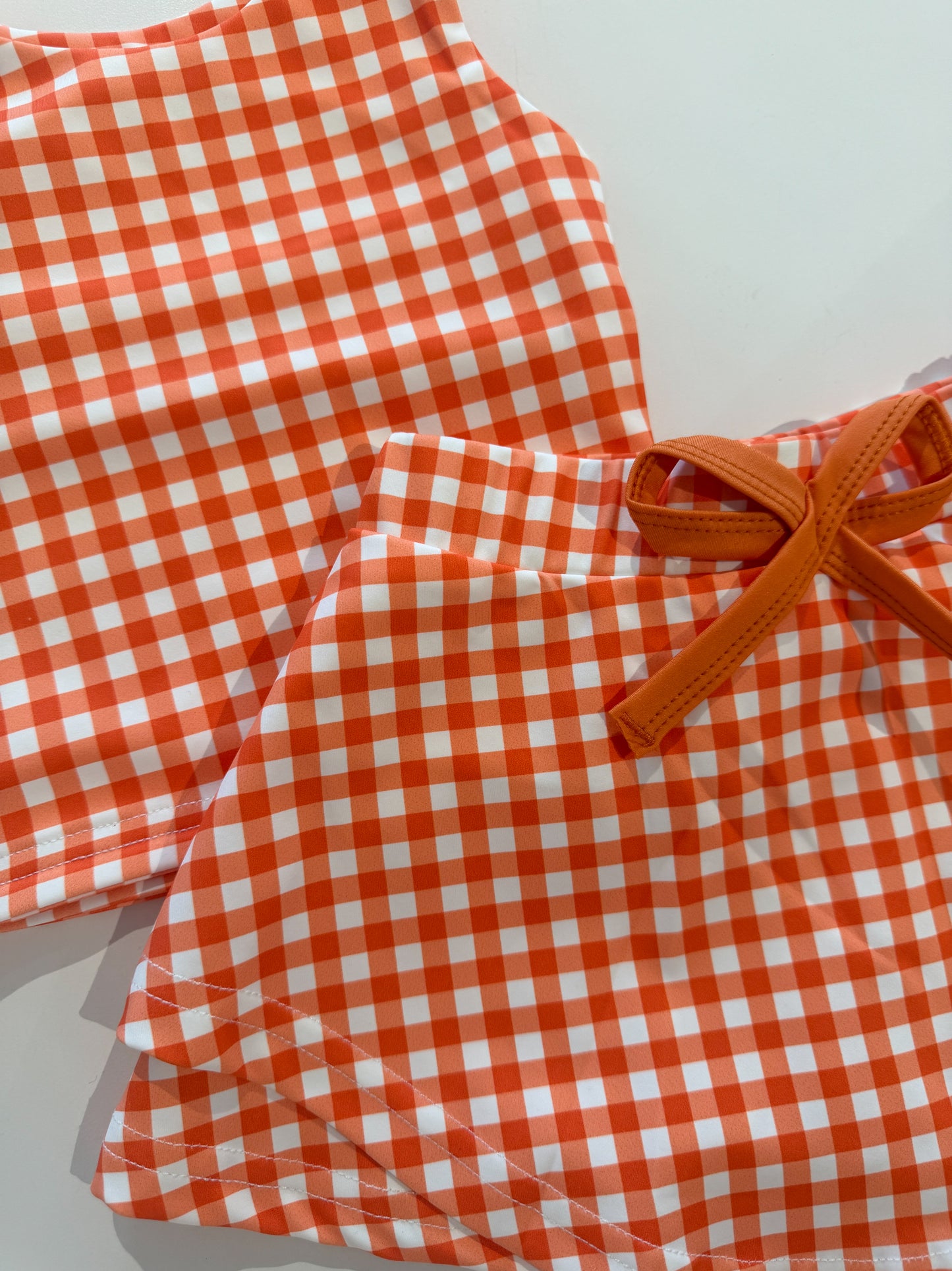 Orange Gingham Sideline Set