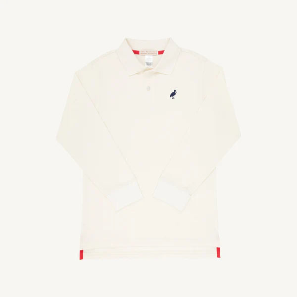 Palmetto Pearl/Nantucket Navy LS Prim and Proper Polo