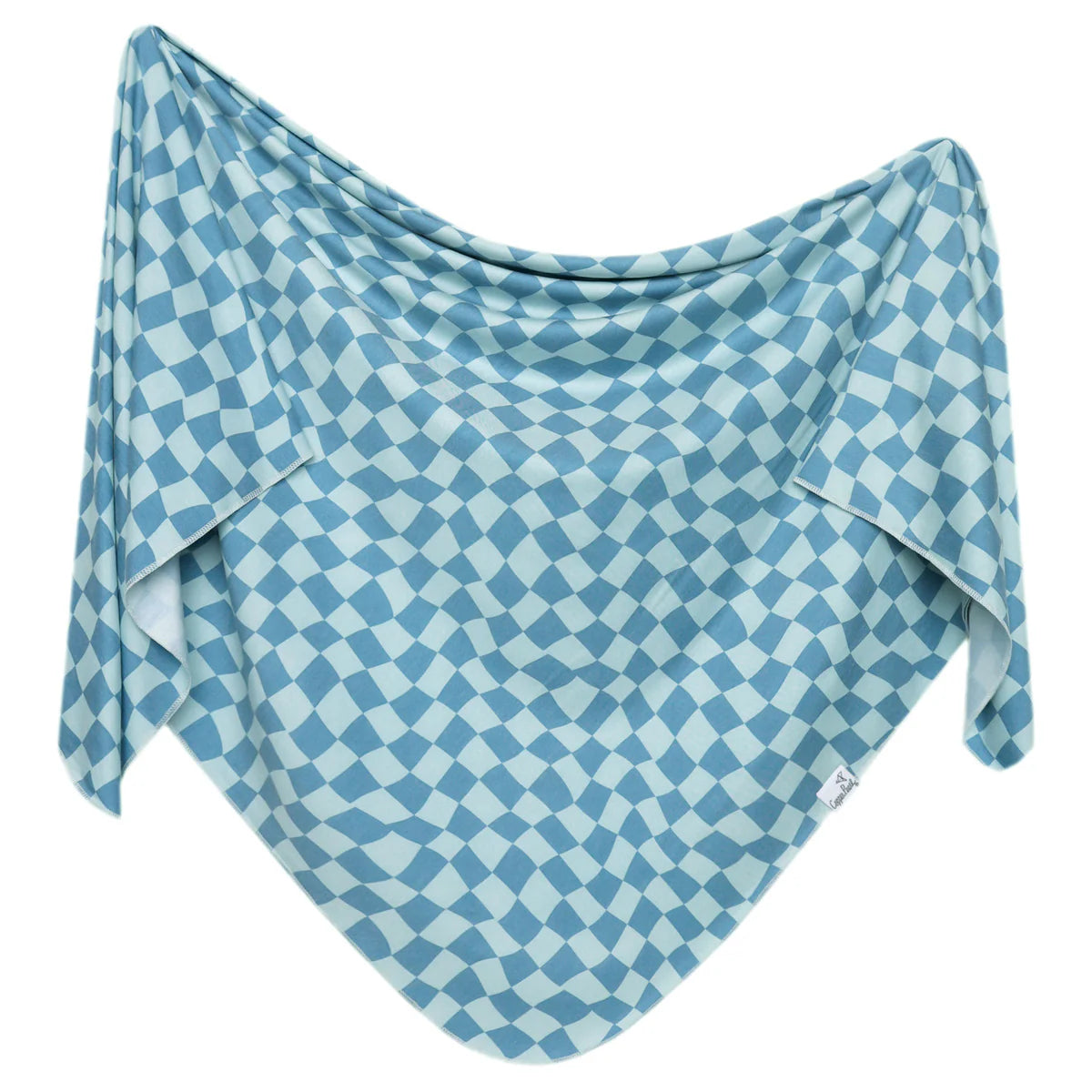 Copper Pearl Miles Knit Swaddle Blanket in soft, cozy fabric with a stylish knit pattern, perfect for soothing and wrapping a baby.